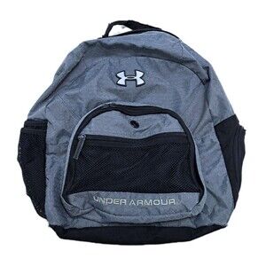 Under Armour Storm Hustle Backpack Gray Black Gym School Travel